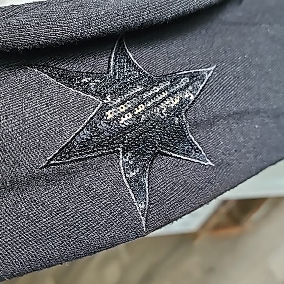V-Neck Sweater with Sequin Star elbow details - Picture 2 of 2